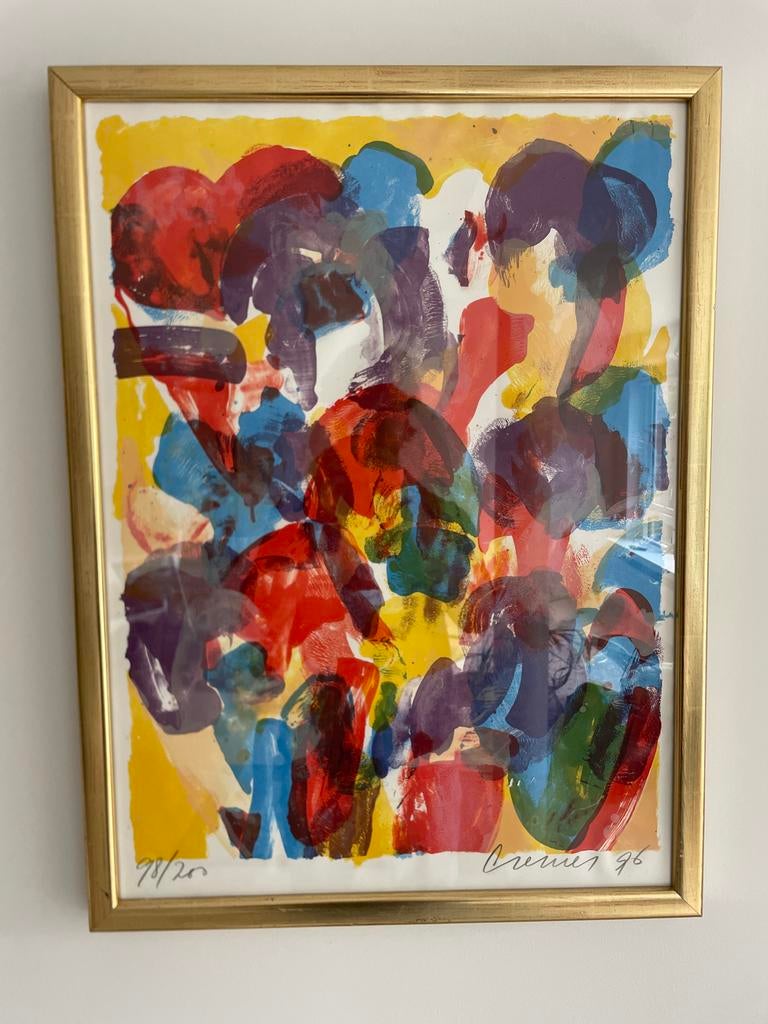 Jan Cremer - Tulips (Zeefdruk 98/200) met lijst, Antiek en Kunst, Ophalen