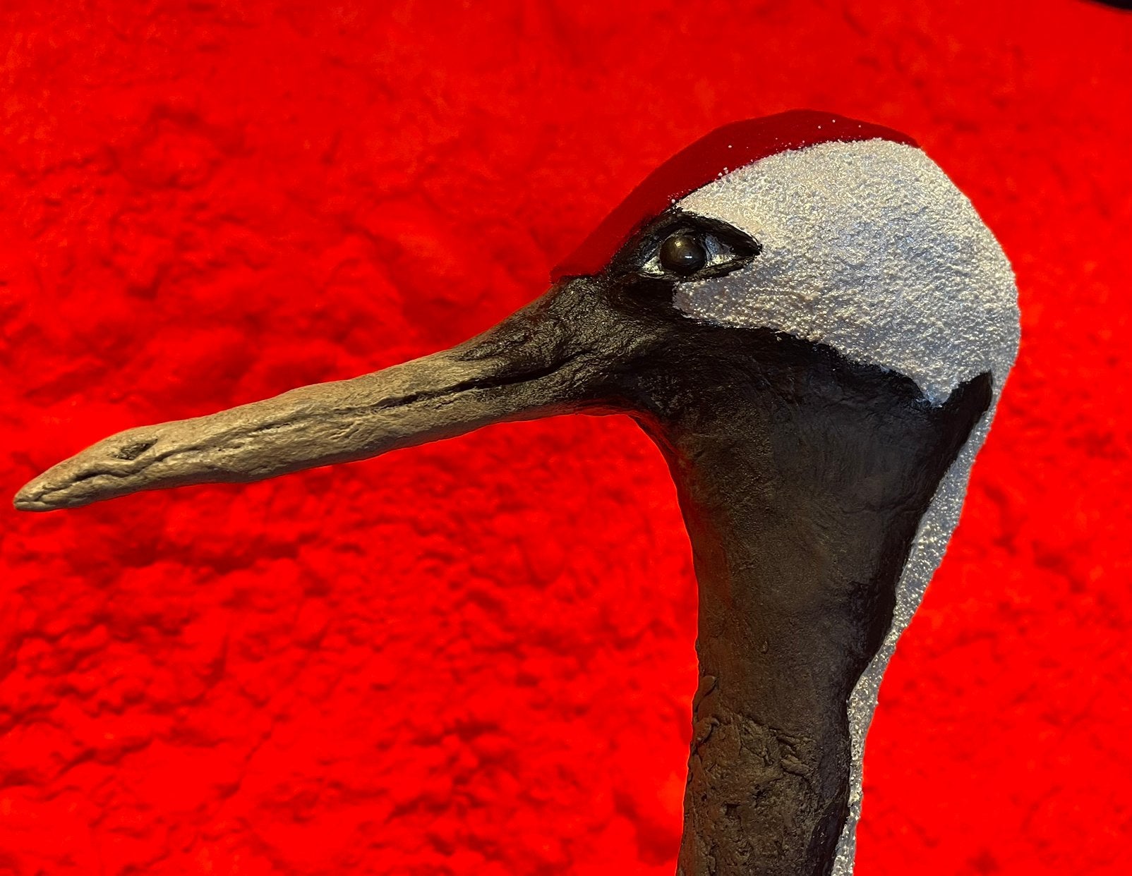 Kraanvogel 120 cm handgemaakt in attelier nieuw, enkel stuk, Ophalen, 1 meter - 2 meter, Overige materialen, Beeld