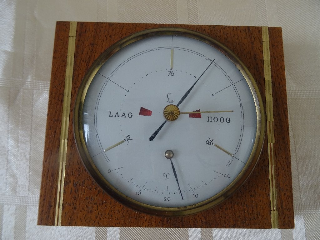 Lufft barometer thermometer scheepsklok maritiem weerstation, Ophalen of Verzenden, Zo goed als nieuw, Weerstation