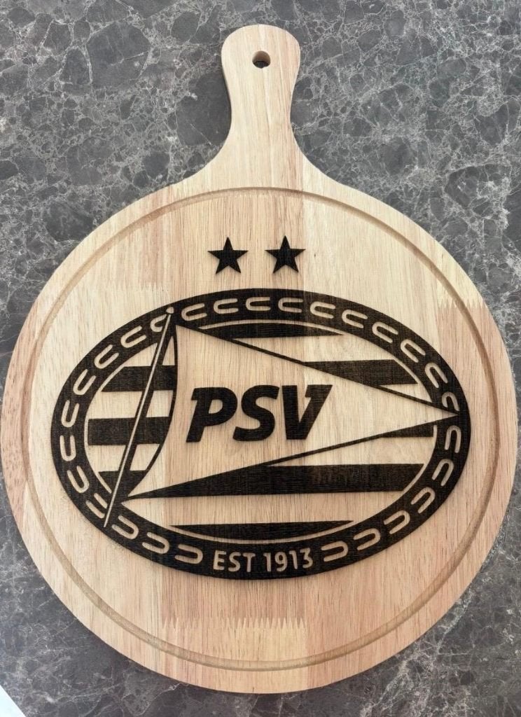 Borrelplank/serveerplank met psv logo, Ophalen of Verzenden, Nieuw, PSV, Overige typen