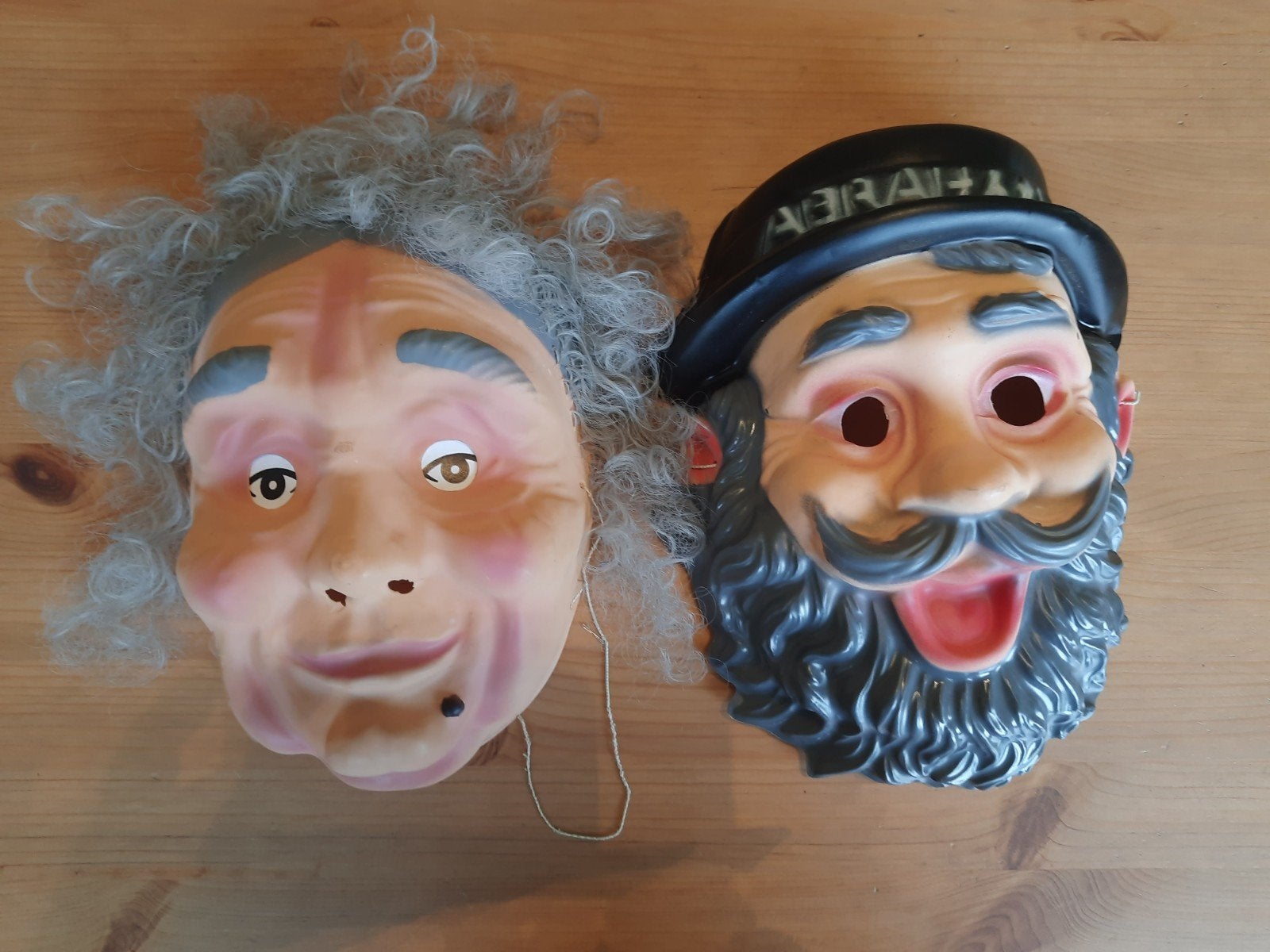 Abraham Sara maskers en pruik, 50jaar verjaardag, Ophalen of Verzenden, Versiering, Abraham of Sarah