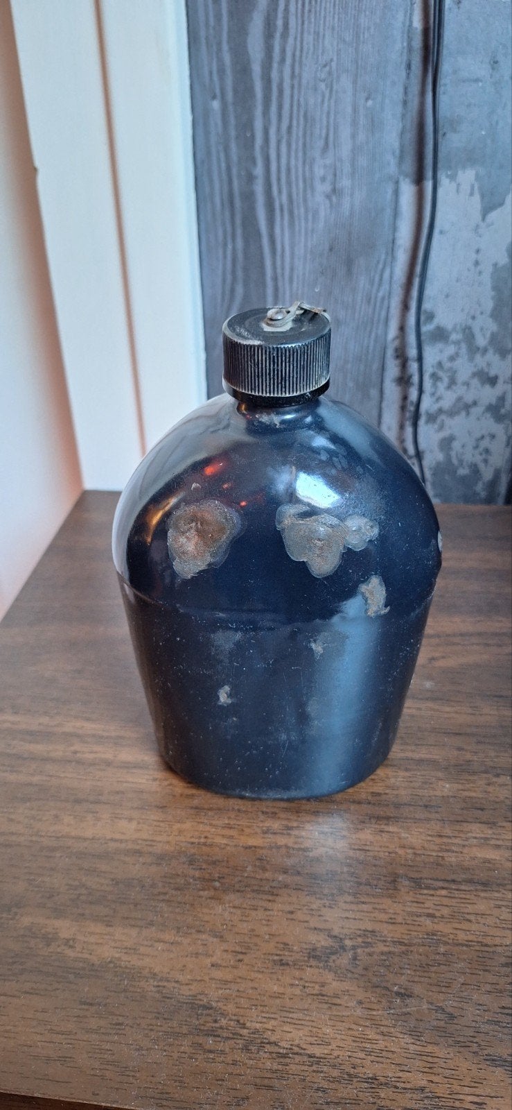 WW2 US Army enamled canteen 1942 #1, Ophalen of Verzenden, Landmacht, Amerika, Overige typen