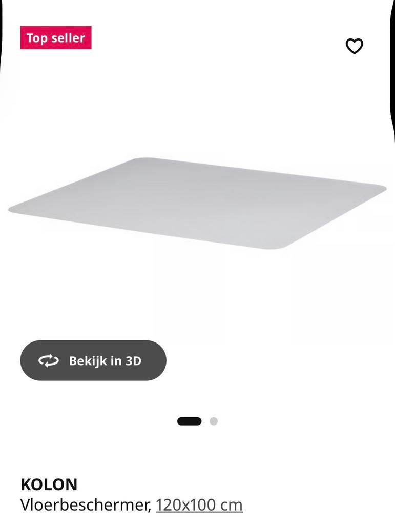 Ikea vloerbeschermer, Ophalen, Gebruikt