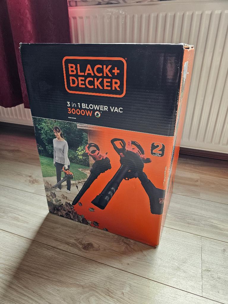 Black & Decker 3 in 1 Blower, Met opvangzak, Nieuw, Ophalen of Verzenden, Black&Decker