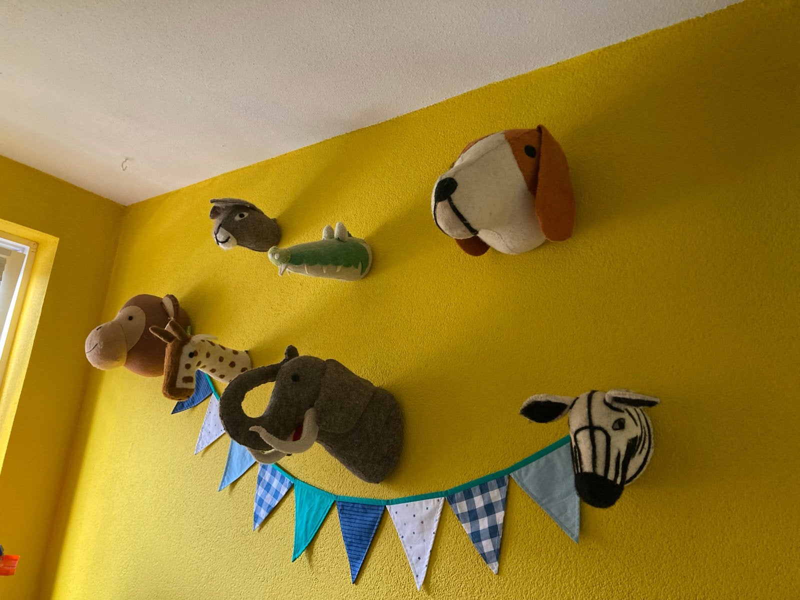 Leuke wanddecoratie voor kinderkamer - dierenhoofden, Overige merken, Ophalen of Verzenden, Zo goed als nieuw, Wanddecoratie