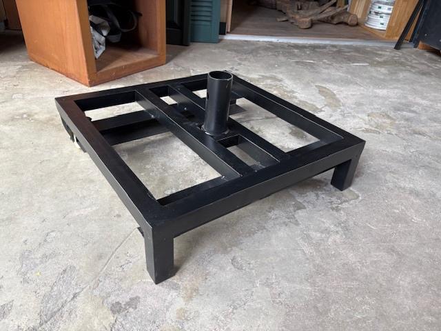 Parasolvoet 60cmx60 cmx15cm zwart,  Ø5cm, Ophalen of Verzenden, Nieuw, Minder dan 1 meter, Parasolvoet