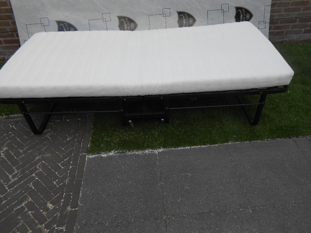 2 opklap bedden 90x200 cm, Ophalen, Verstelbaar, 90 cm, Eenpersoons