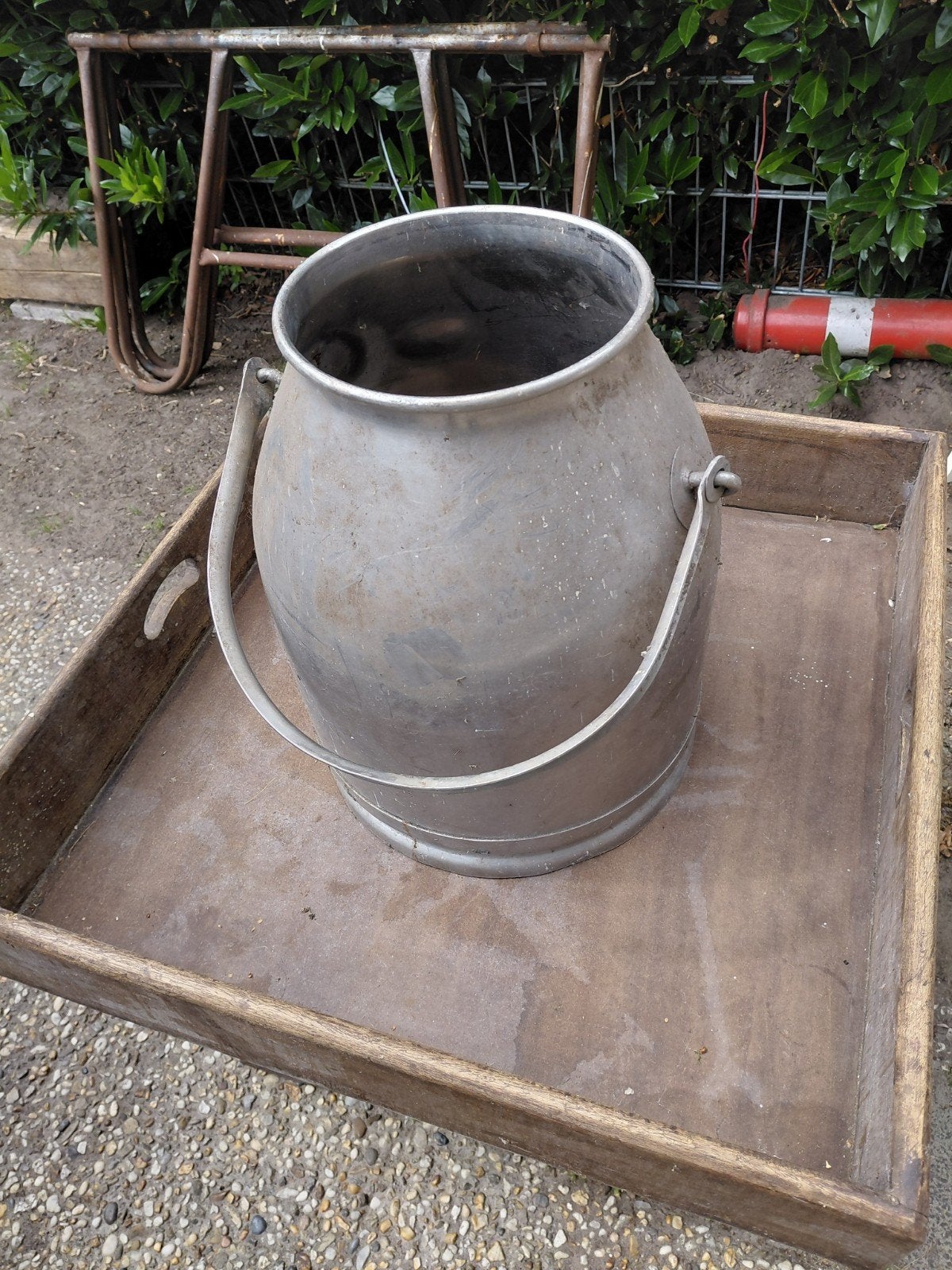 Vintage aluminium melkbus - Decoratieve kan, Ophalen of Verzenden