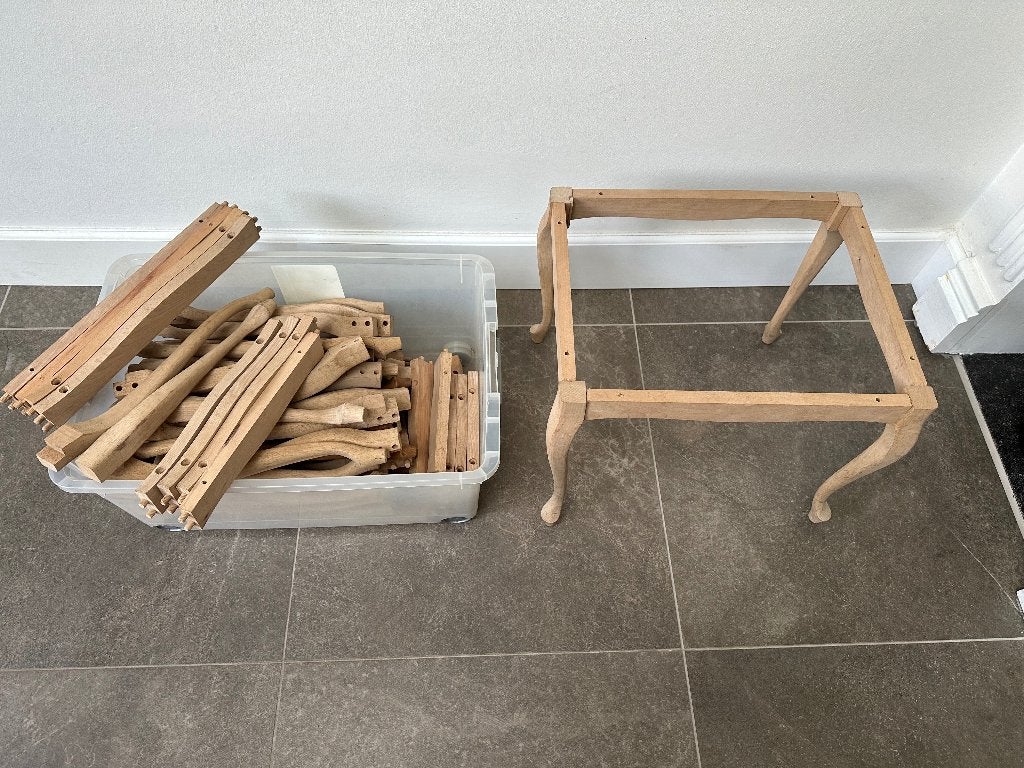 8 complete houten onderstellen voor theekastje / bijzettafel, Doe-het-zelf en Verbouw, Hout en Planken, Ophalen, Minder dan 25 mm