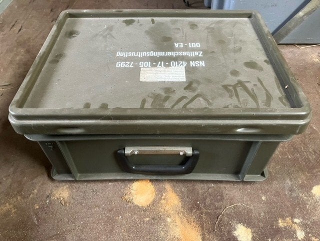 zelf beschermingsset ex NL leger met o.a. bril, masker enz.., Verzamelen, Ophalen of Verzenden, Landmacht, Nederland, Overige typen