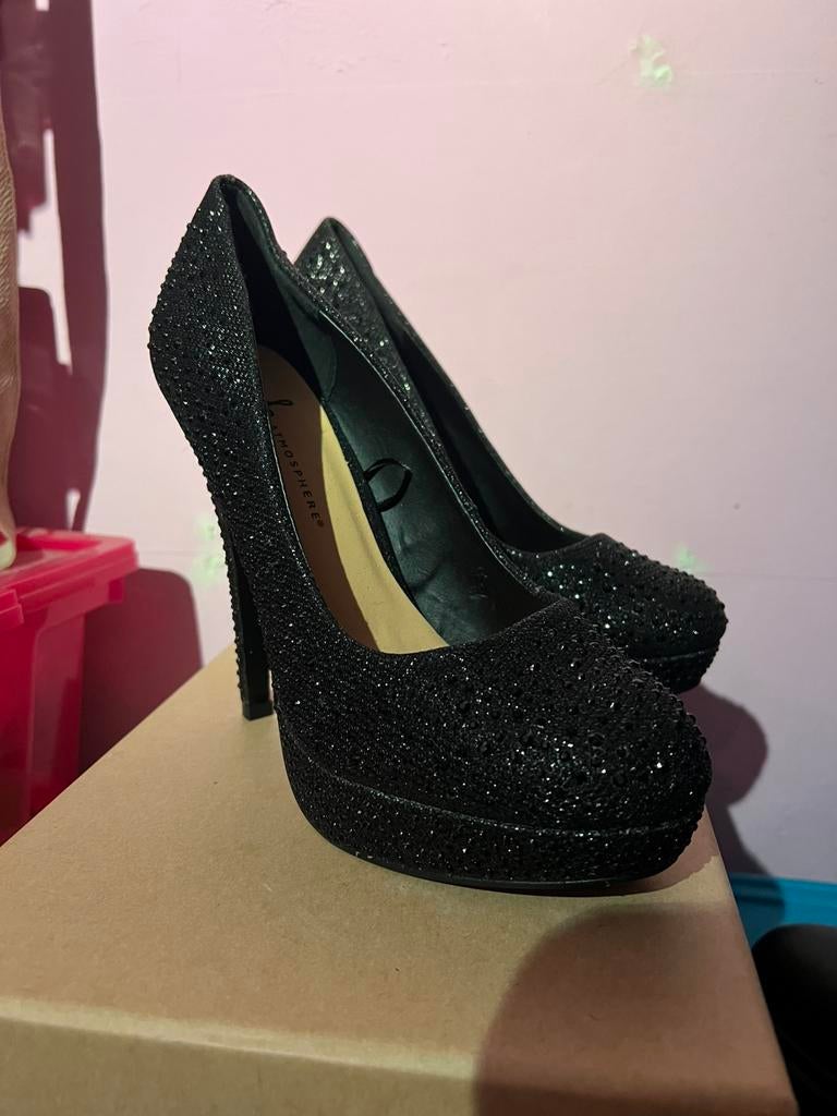 High heels - hakken - steentjes - nieuw - zwart - 39, Kleding | Dames, Schoenen, Verzenden, Zwart, Nieuw, Schoenen met hoge hakken