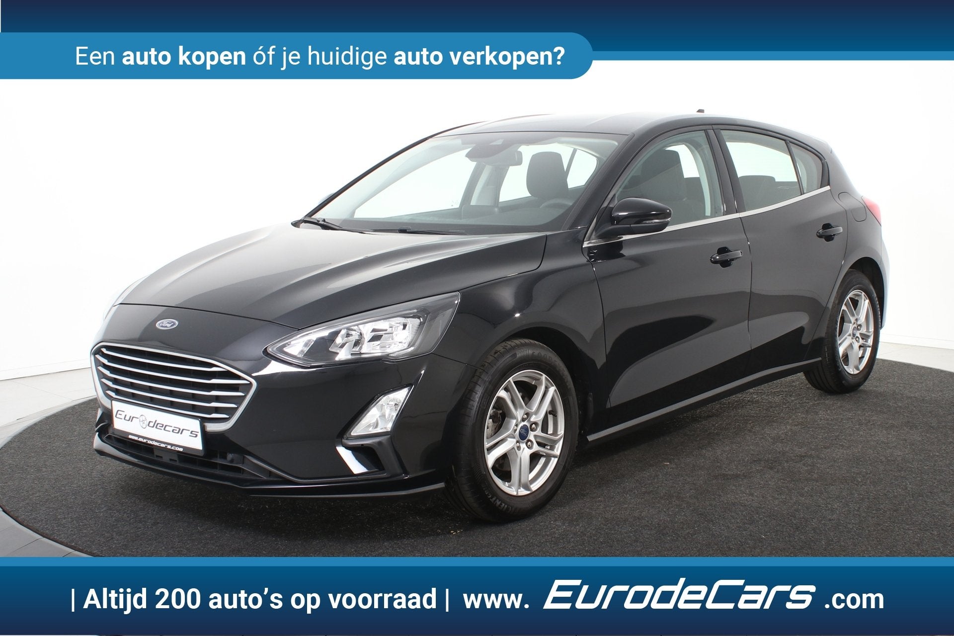 Ford Focus Hybrid *1ste Eigenaar*Navigatie*Stoelverwarming*C, Auto's, Dealer onderhouden, Stof, Gebruikt, Zwart
