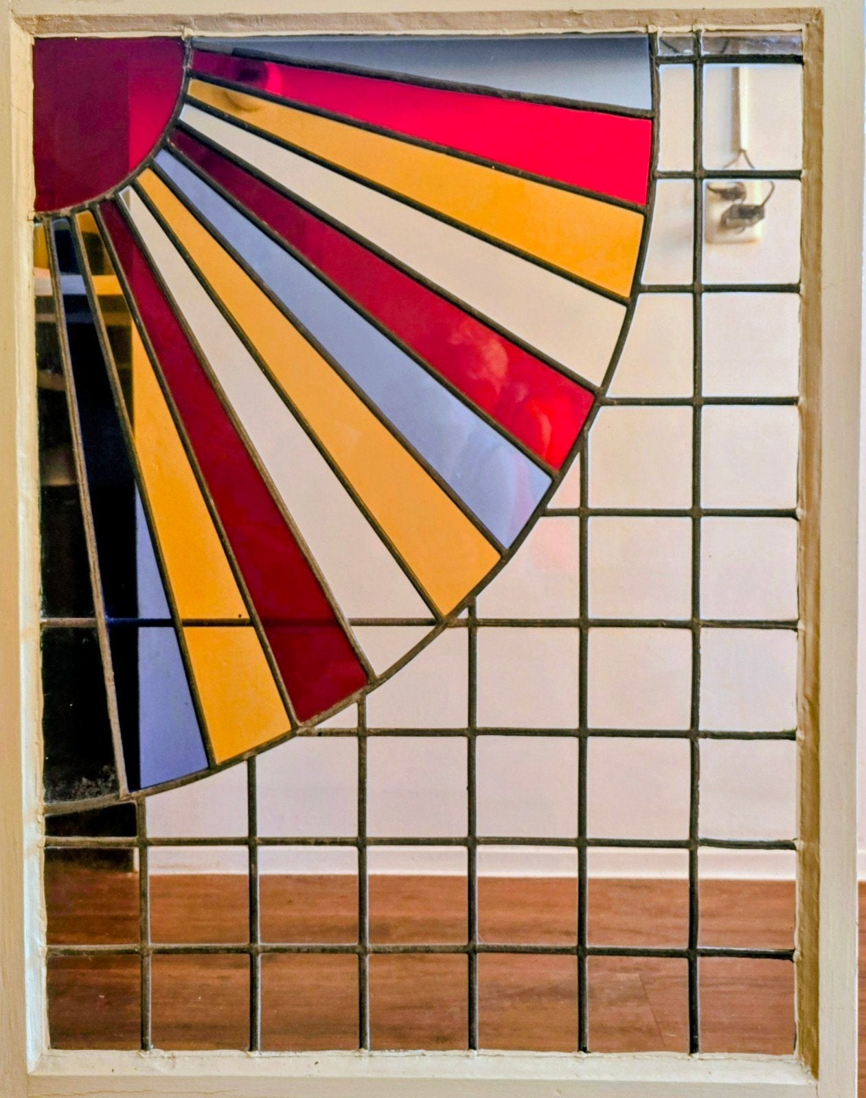 glas in loodraam, Doe-het-zelf en Verbouw, Glas en Ramen, Ophalen, Gevelraam of Ruit, Glas in lood, 80 tot 120 cm
