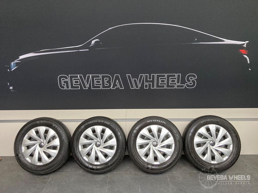 15” originele Volkswagen Polo 2G0 velgen + banden 5x100, Gebruikt, 15 inch, -, -
