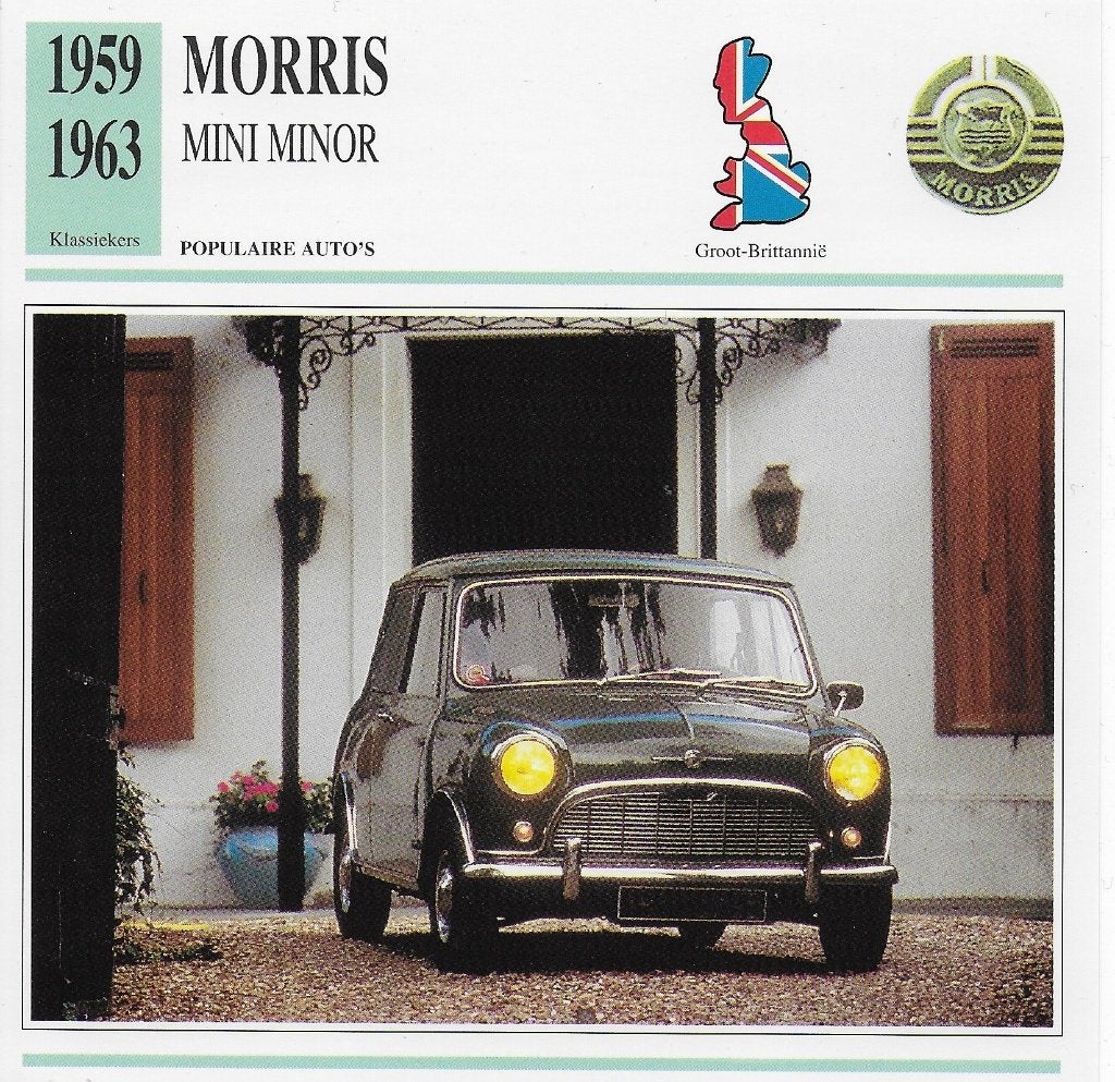 Ma76 autokaart morris mini minor ( 1959 - 1963 ), Verzamelen, Ophalen of Verzenden, Zo goed als nieuw, Auto's
