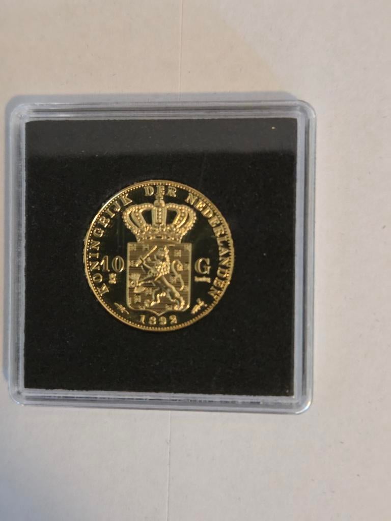 Gouden 10 Gulden Munt Koningin Wilhelmina 1892, Koningin Wilhelmina, Losse munt, 10 gulden, Goud