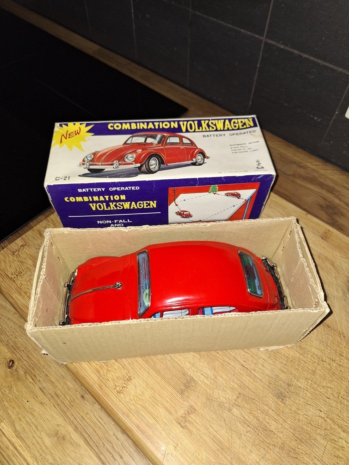 Vintage Speelgoed Auto Volkswagen kever, Antiek en Kunst, Ophalen of Verzenden