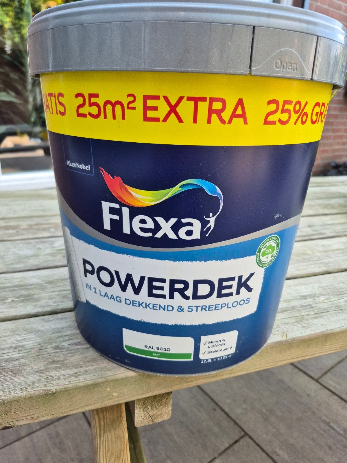 flexa powerdek Ral 9010, Ophalen, Wit, Nieuw, Verf