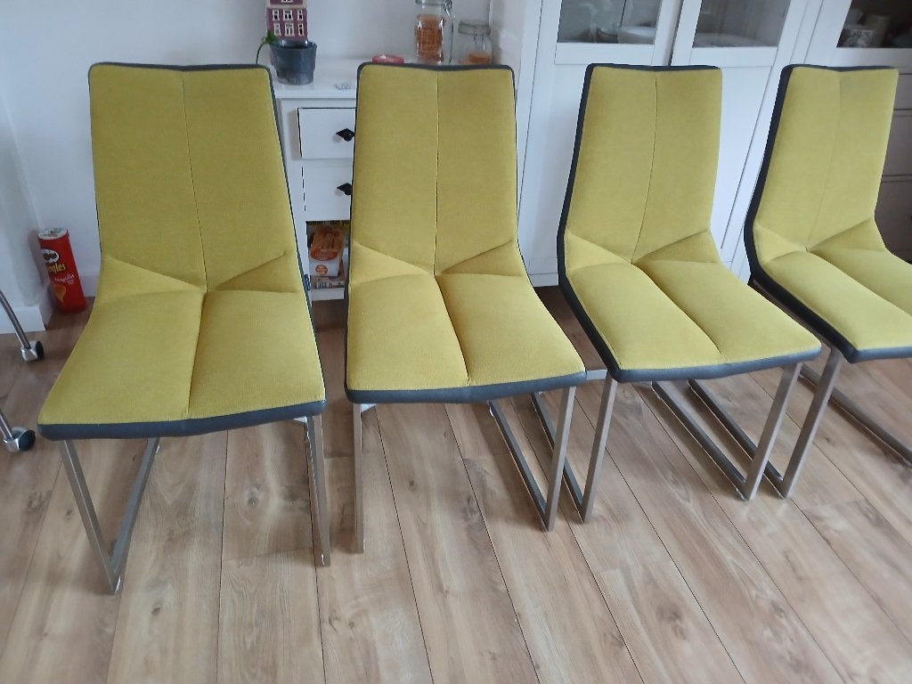 eetkamerstoelen, Ophalen, Gebruikt, Stof, Vier