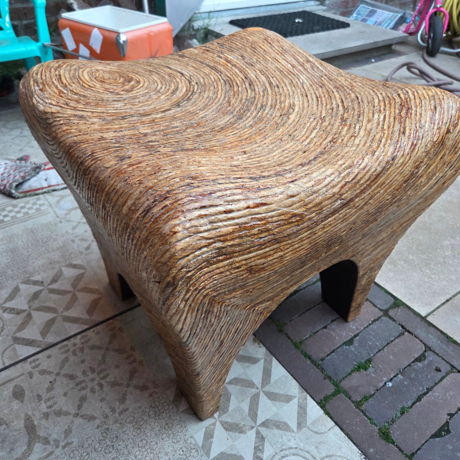Unieke Design Bijzettafel / Tuinmeubel van Gerold Papier, Ophalen of Verzenden