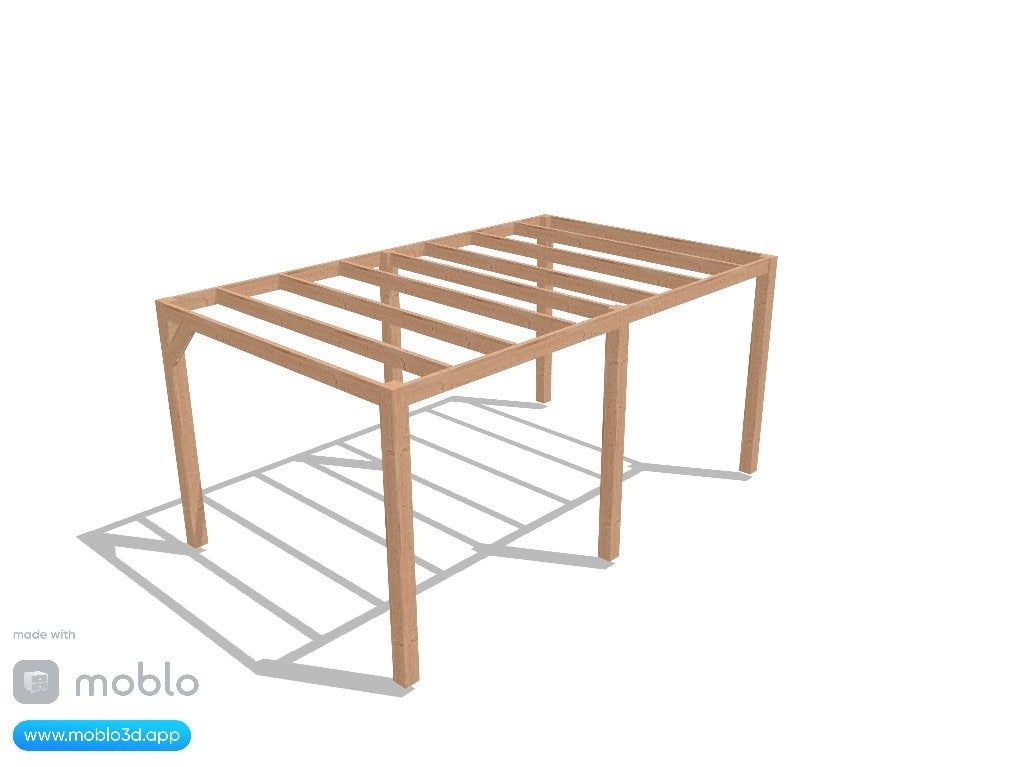 Bouwpakket overkapping 5 x 3 meter: palen en liggers, Ophalen, Nieuw, 250 cm of meer, Palen