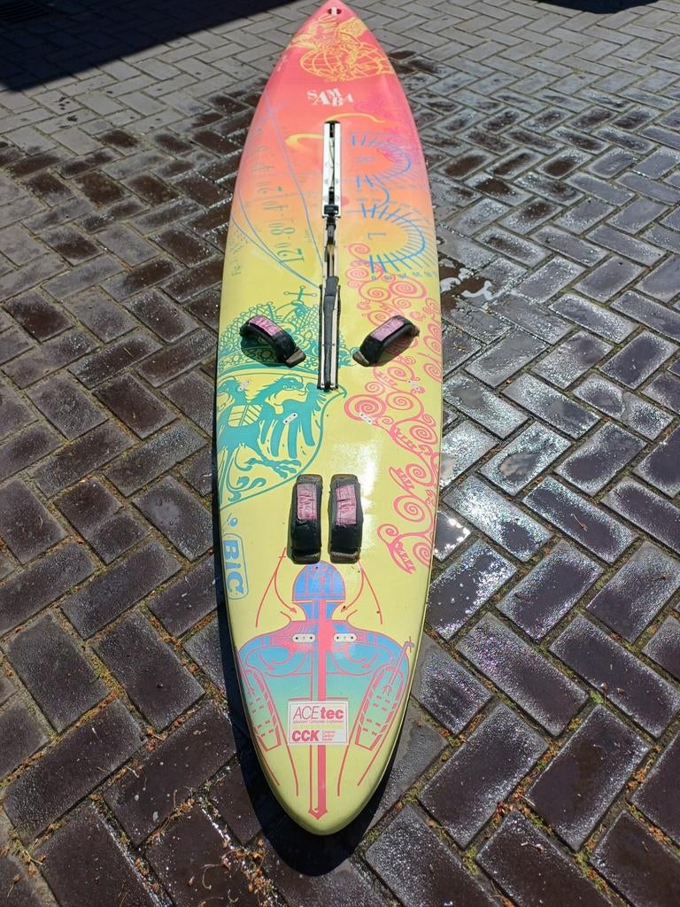 Oldschool Bic Windsurfplank 3.25m - Vintage Windsurfen, Watersport en Boten, Windsurfen, Ophalen, Gebruikt, 250 tot 300 cm, Plank