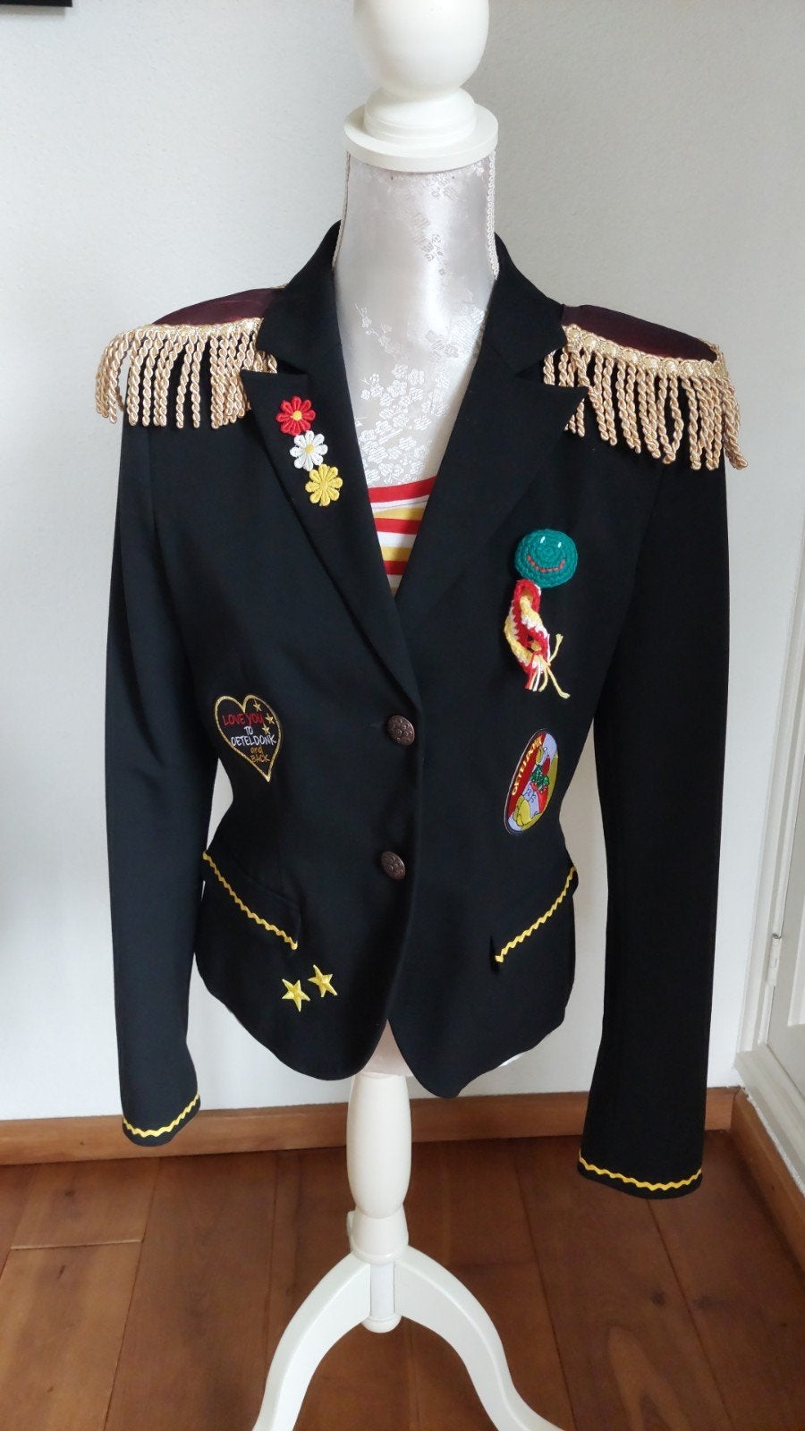 Oeteldonk zwart dames jasje maat 40, Maat 38/40 (M), Mexx, Carnaval, Ophalen of Verzenden