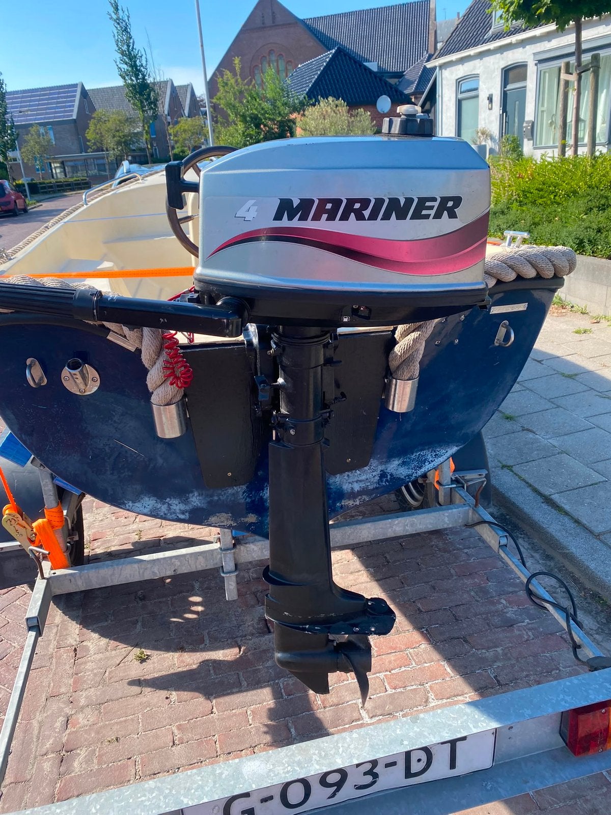 Mariner 4 pk langstaart buitenboordmotor, Watersport en Boten, Ophalen of Verzenden, Zo goed als nieuw, Motor en Techniek, Zeilboot of Motorboot