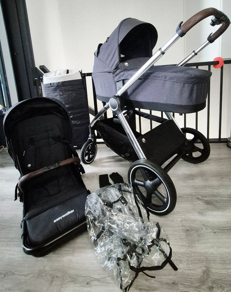 Easywalker Rudey Combiwagen/ kinderwagen met accessoires, Gebruikt, Combiwagen, Verstelbare duwstang, Ophalen