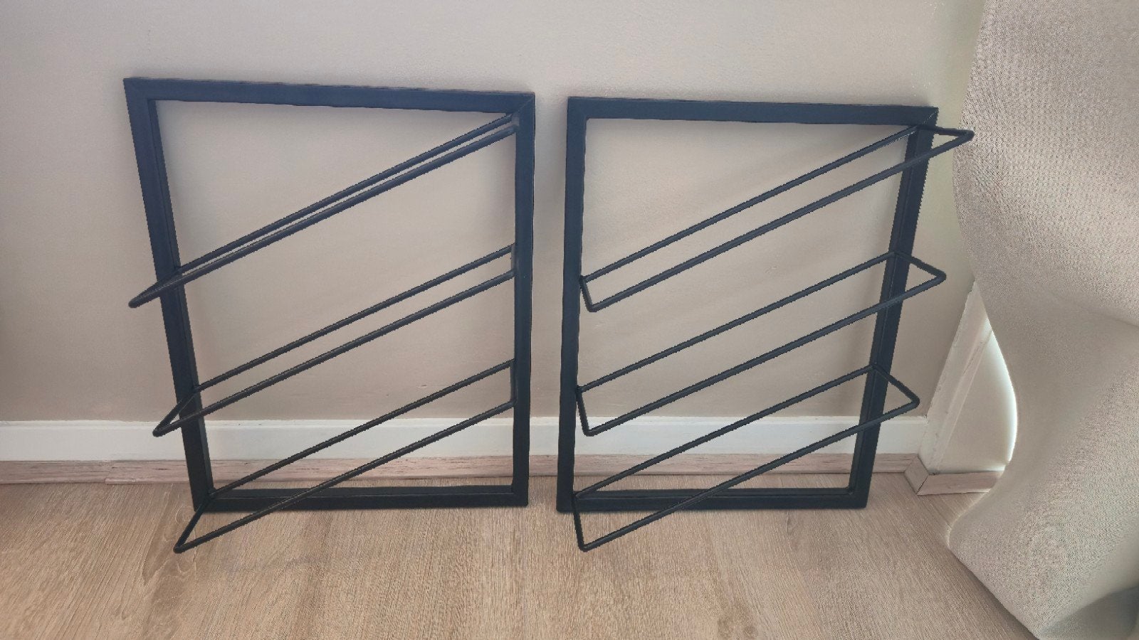 2x Metalen Wijnrek om op te hangen - Nieuwstaat, Nieuw, Ophalen of Verzenden, Minder dan 5 flessen, Metaal