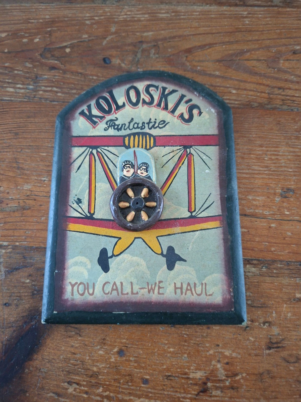 vliegtuig houten bord koloski'syou call me haul 20x14, Ophalen of Verzenden, Schaalmodel