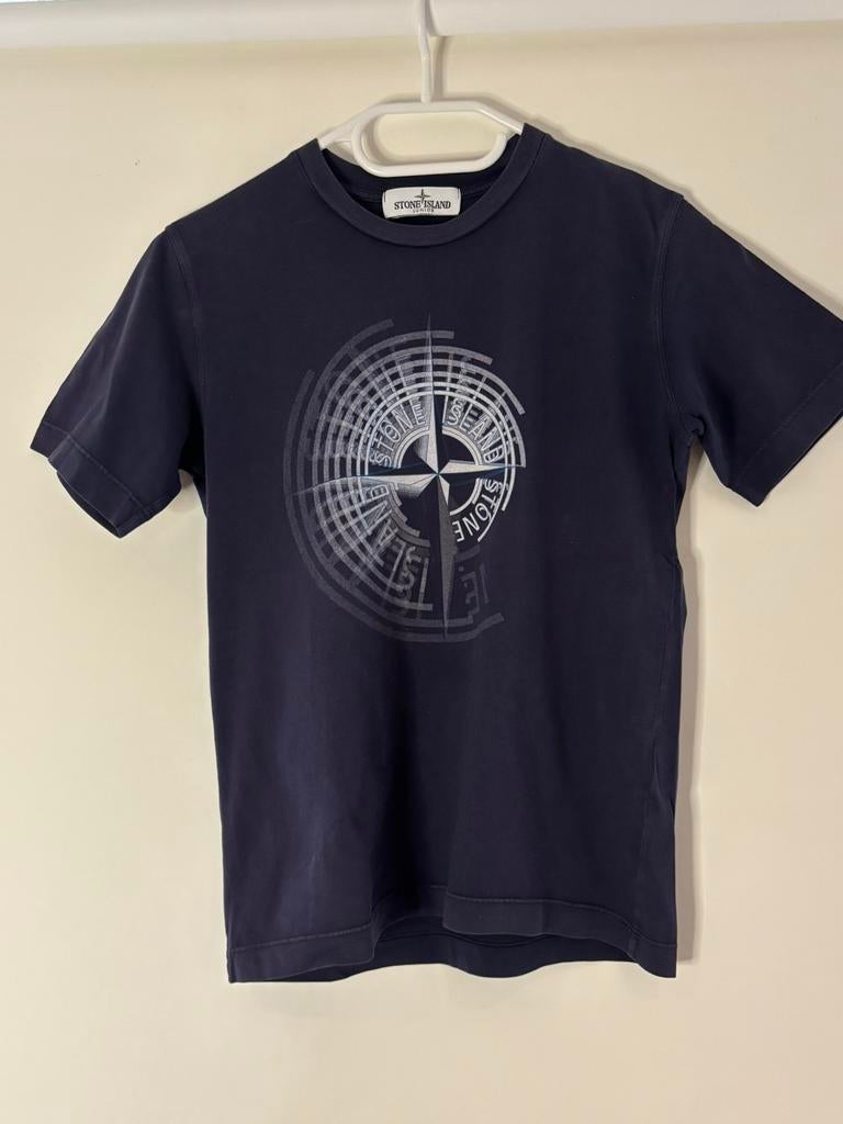 Stone island shirt met print 10 jaar, Ophalen of Verzenden, Zo goed als nieuw, Jongen, Shirt of Longsleeve