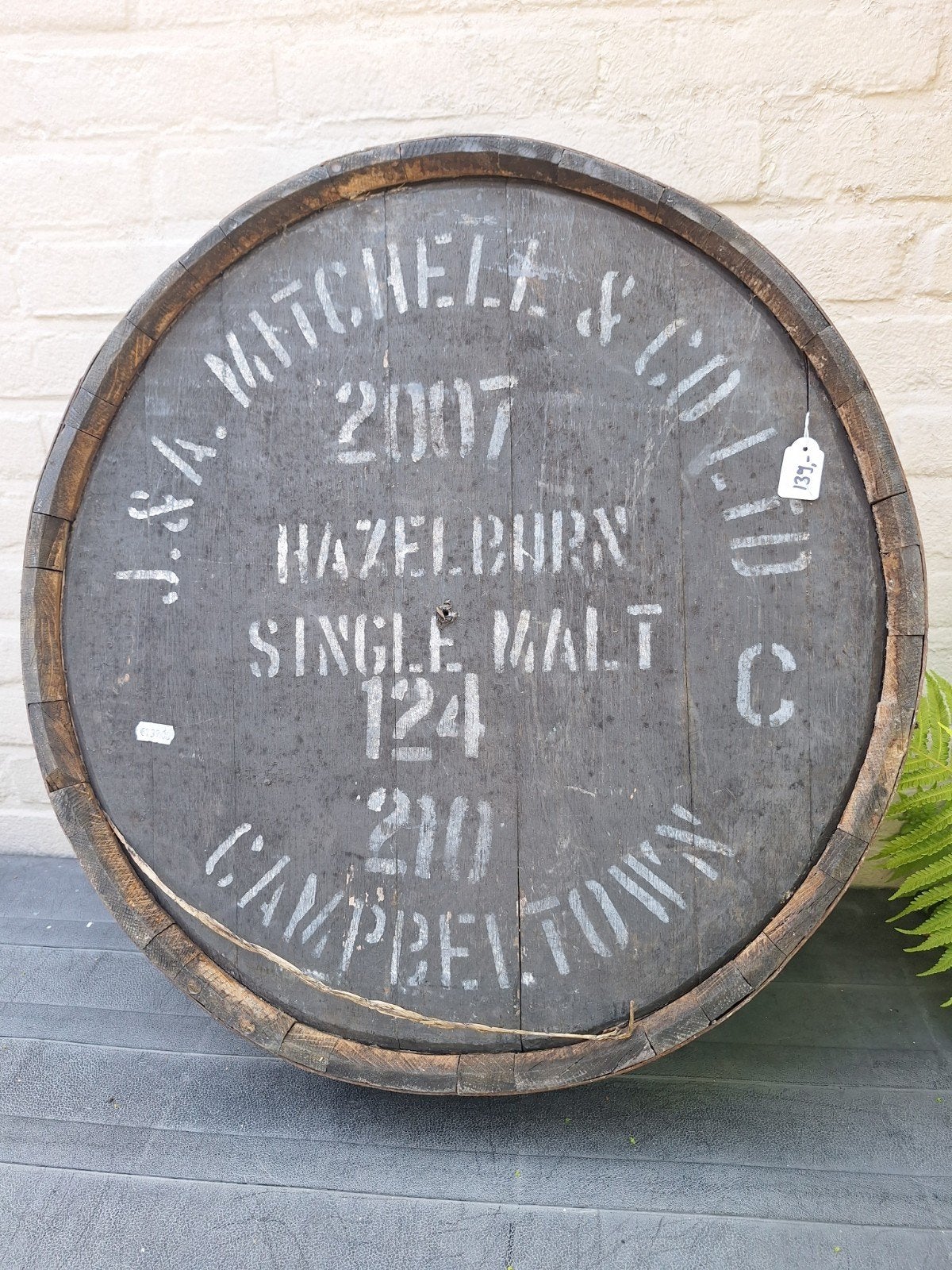 Hazelburn whisky deksel, Ophalen, Gebruikt