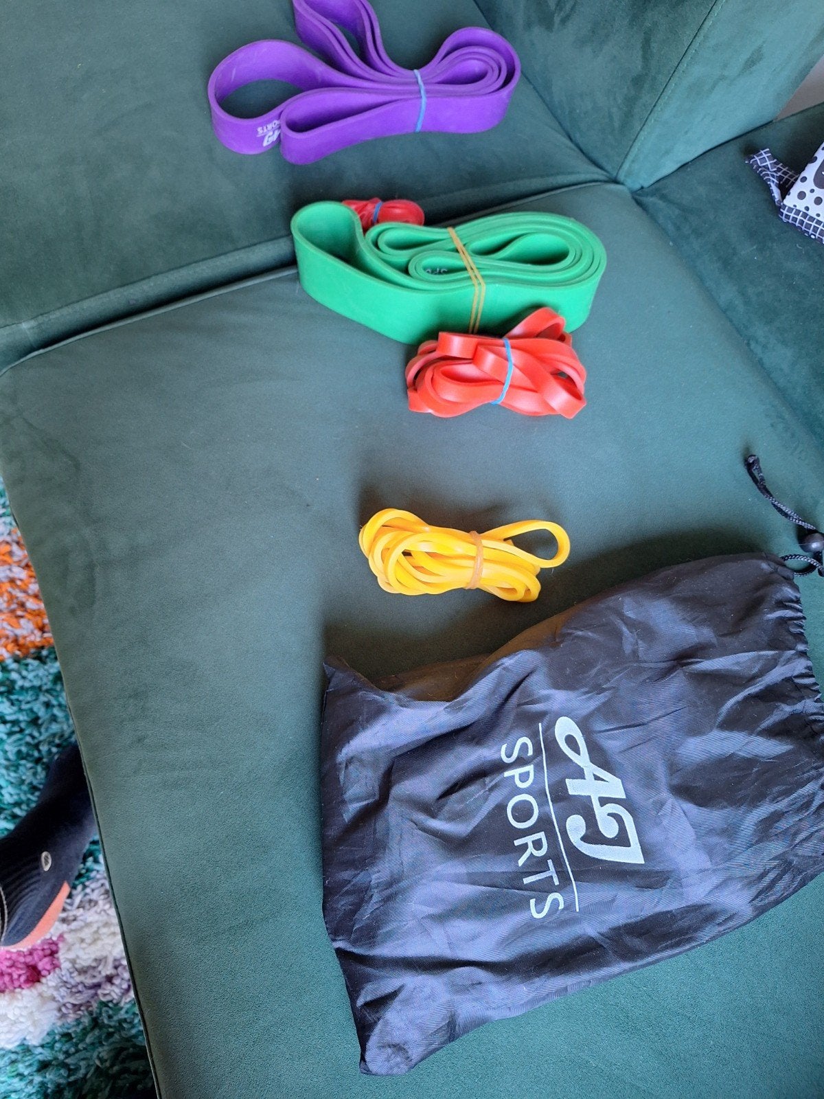 Weerstandsbanden set met draagtas, Sport en Fitness, Fitnessmaterialen, Ophalen, Weerstandband