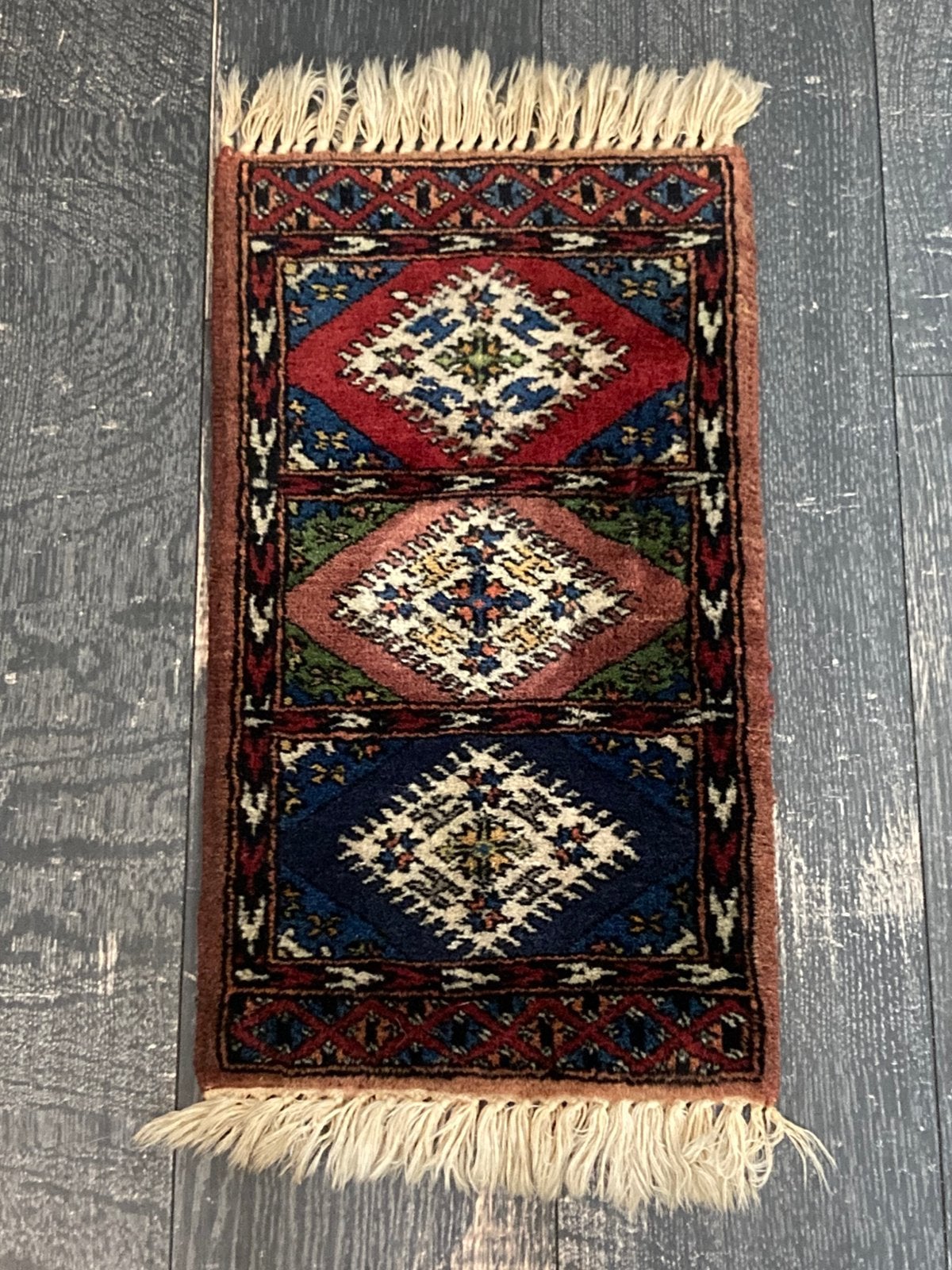 Vintage Perzisch tafelkleedje (170726), Huis en Inrichting, 30 cm, Ophalen of Verzenden, Rechthoek, Wol