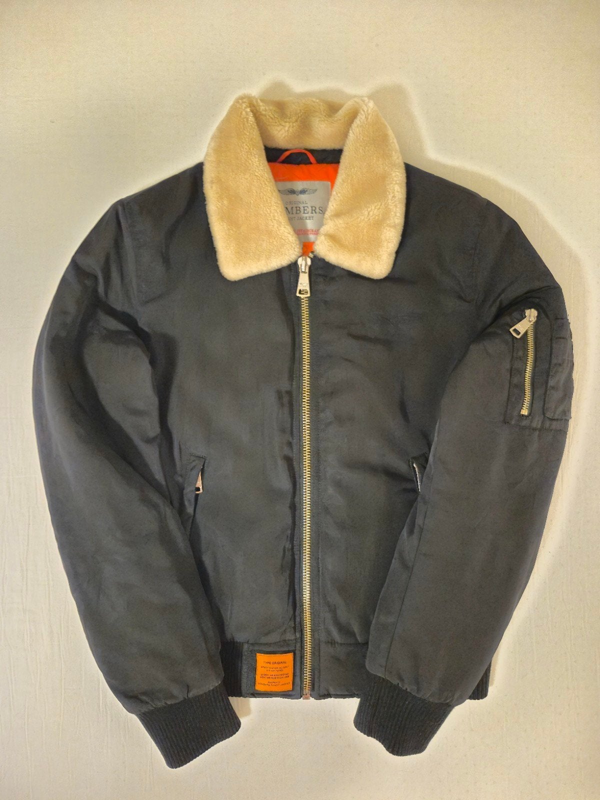 Bombers Flight Jacket met bontkraag - Maat L dames, Ophalen of Verzenden