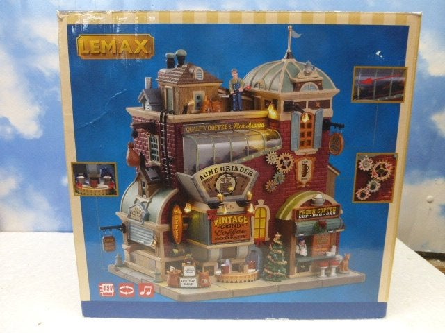 lemax Vintage Grind Coffee Company kerstdorp kersthuisjes, Ophalen of Verzenden, Zo goed als nieuw