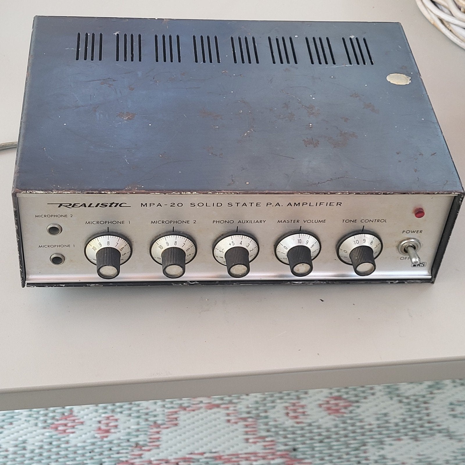 Realistic MPA-20 Solid State P.A. Versterker, Overige merken, Ophalen of Verzenden, Minder dan 60 watt, Gebruikt