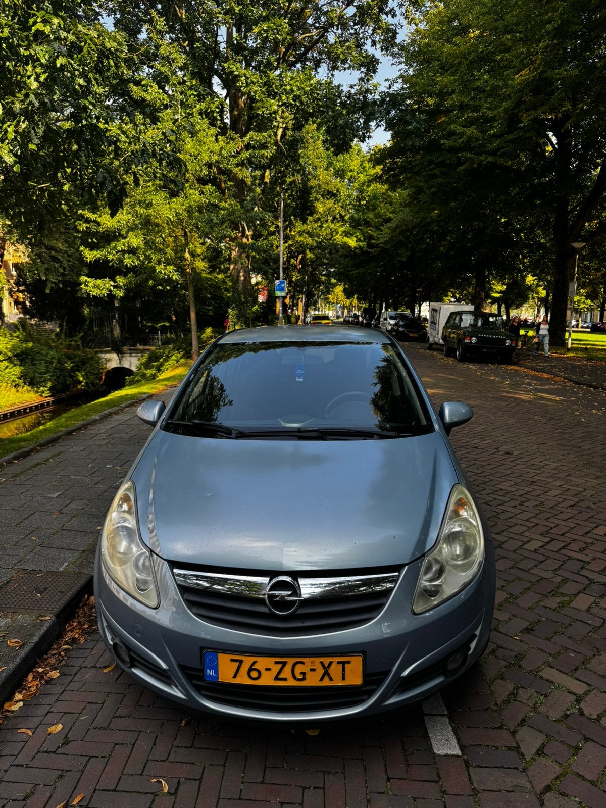 Opel Corsa 1.4 16V 5D 2008 Blauw, Auto's, Voorwielaandrijving, 4 cilinders, Blauw, 49 €/maand
