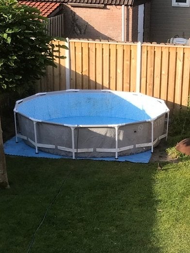 Zwembad incl. toebehoren 366 cm, Ophalen, Minder dan 80 cm, Rond, 300 cm of meer