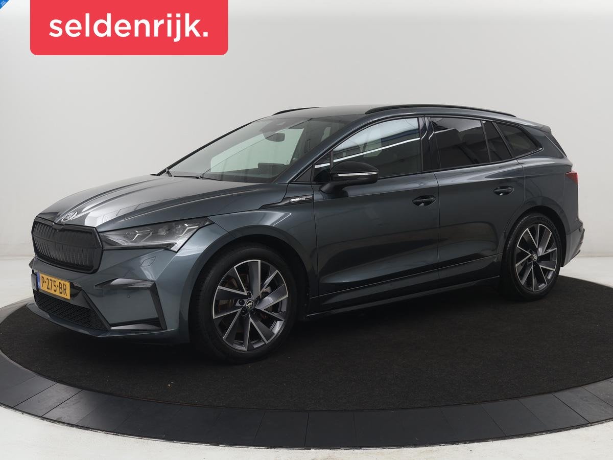 Skoda Enyaq iV 80 | SOH 89,1% | Leder/alcantara | Stuur/stoe, Auto's, Skoda, Achterwielaandrijving, Gebruikt, 80 kWh, Leder en Stof