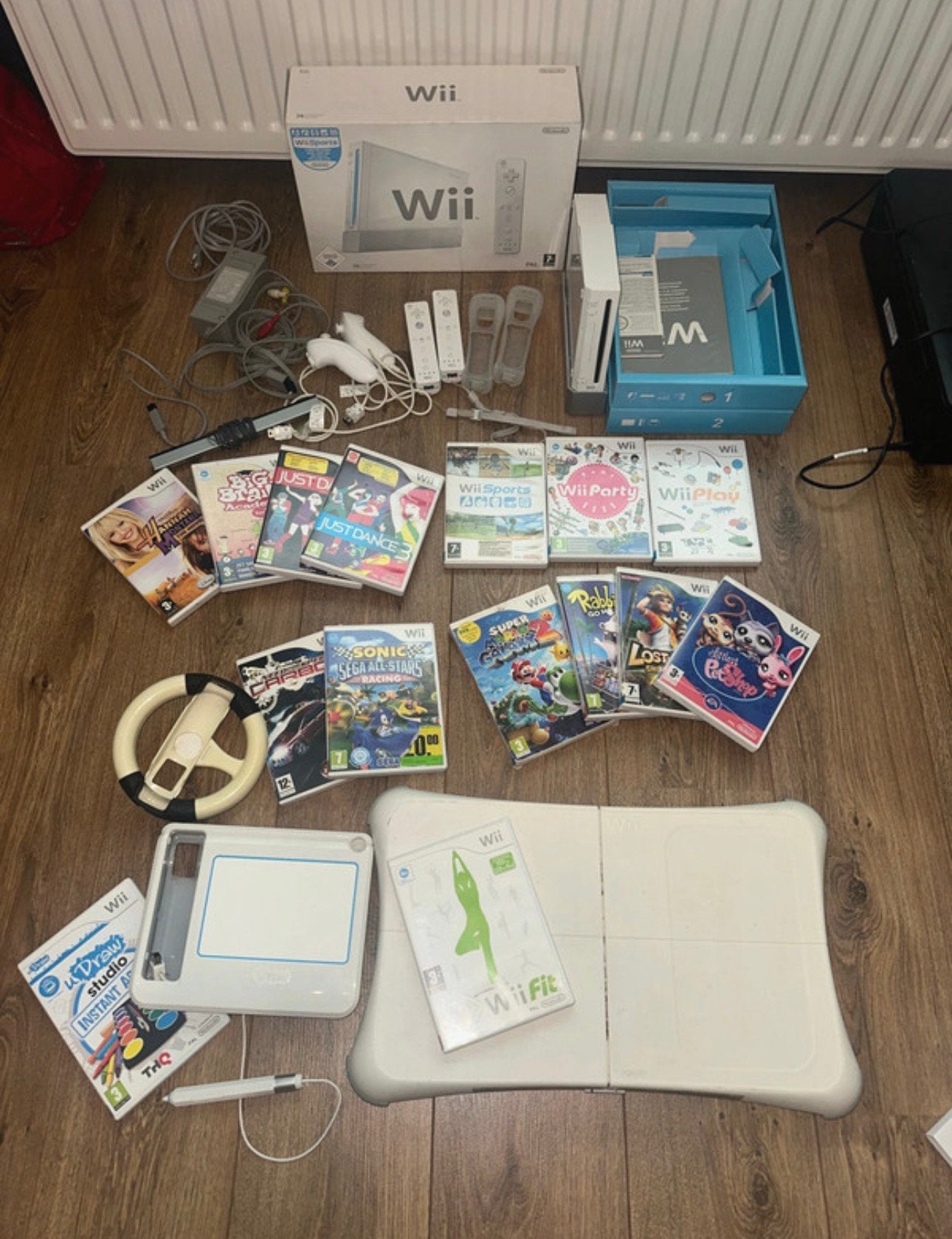 Nintendo Wii pakket compleet met spellen & accessoires, Ophalen, Gebruikt, Met 2 controllers, Met games