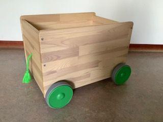 Ikea houten speelgoedkist speelgoedopberger kist op wielen, Kinderen en Baby's, Speelgoed | Houten speelgoed, Ophalen, Zo goed als nieuw