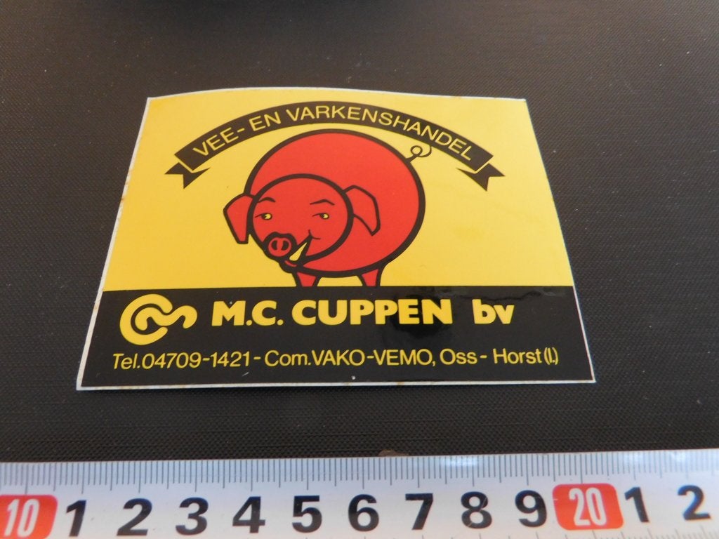 sticker Oss - Horst (L) M.C. Cuppen bv Vee- en Varkenshandel, Ophalen, Zo goed als nieuw