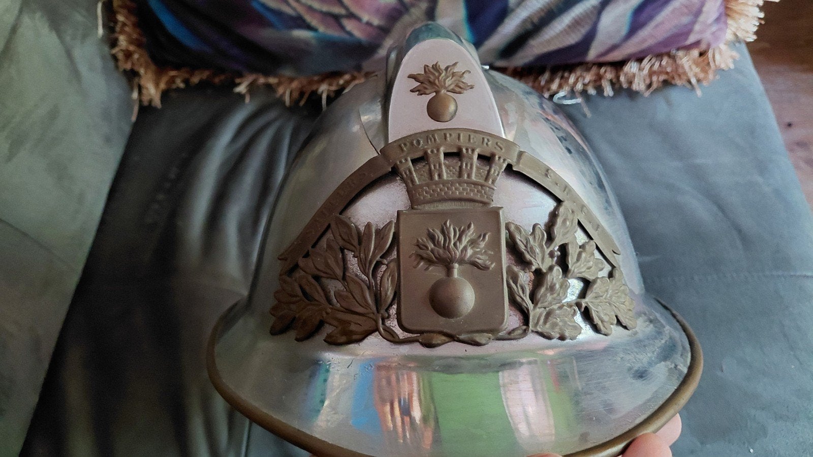 antieke brandweer helm, Ophalen of Verzenden