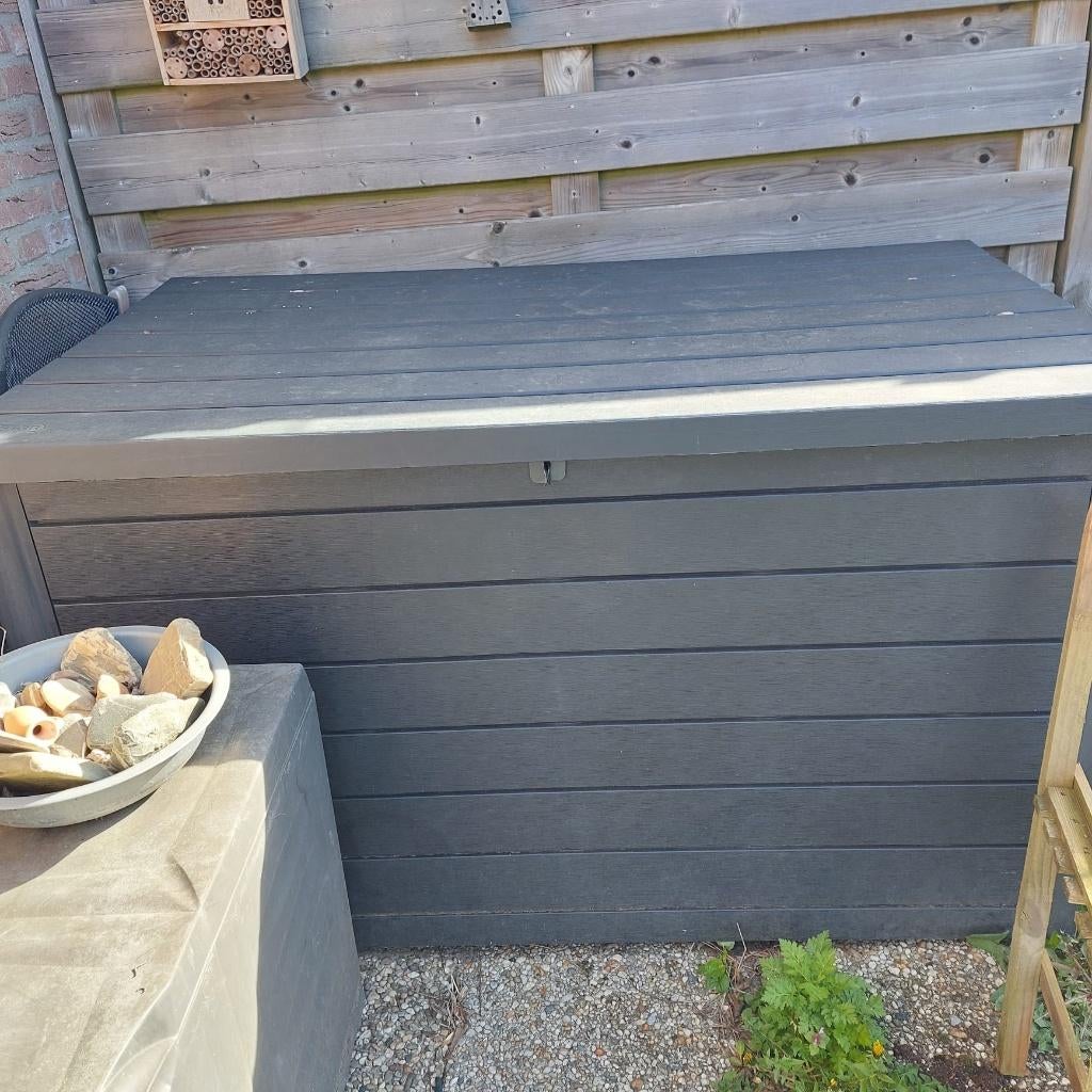 Keter Opbergbox Ontario antraciet  147x83x86cm, Tuin en Terras, Ophalen, Gebruikt, Kunststof, Overige typen