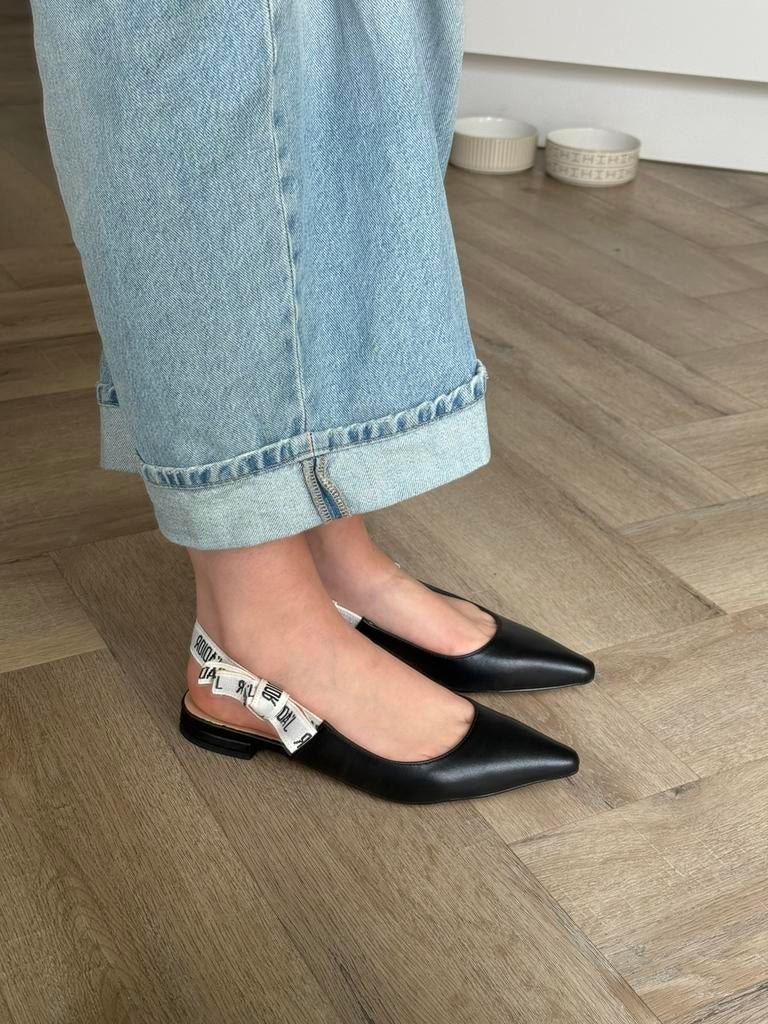 Dior slingback zwarte ballerina maat 38, Kleding | Dames, Schoenen, Ophalen of Verzenden, Zo goed als nieuw, Zwart