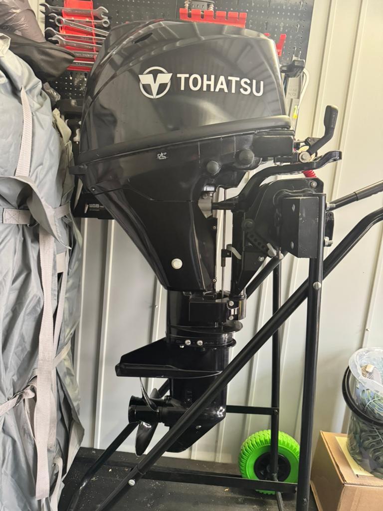 Tohatsu 9.8 kortstaart buitenboordmotor, Watersport en Boten, Buiten- en Binnenboordmotoren, Ophalen, 5 tot 10 pk, Tohatsu, Viertaktmotor