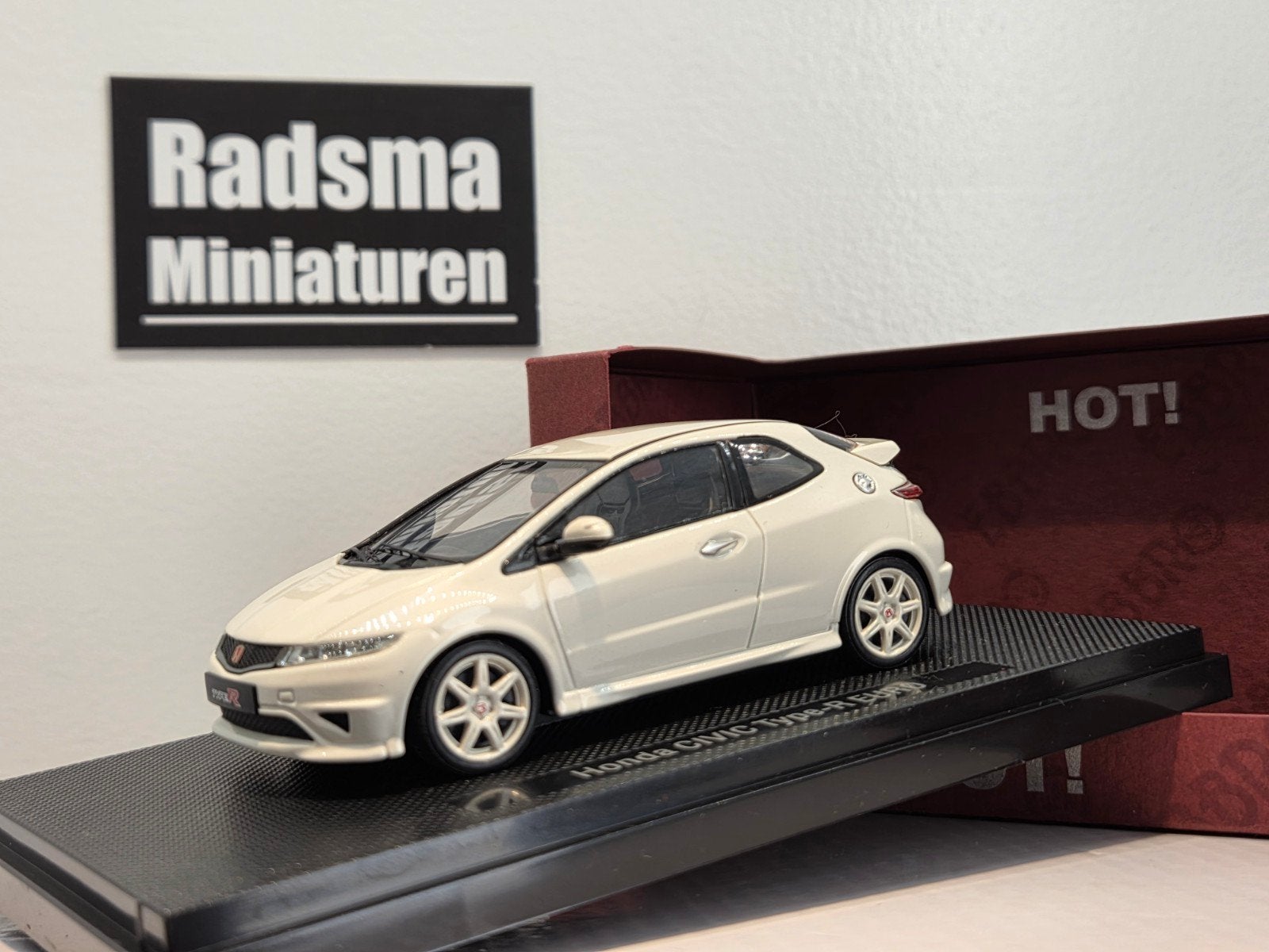 Honda Civic Type R Euro Japan - ChampionshipWhite 1:43 Ebbro, Overige merken, Auto, Ophalen of Verzenden, Zo goed als nieuw