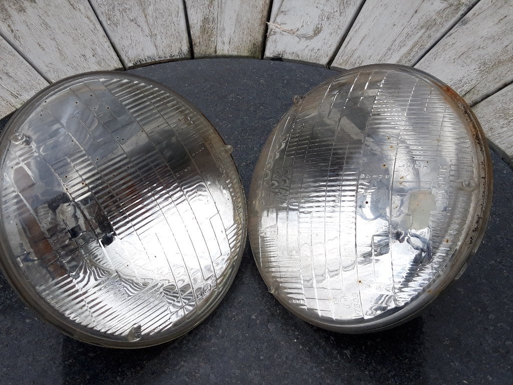 2x koplamp WAGNER Lucas 7014, 12 V Sealed Beam Headlight RHD, Ophalen of Verzenden, Gebruikt